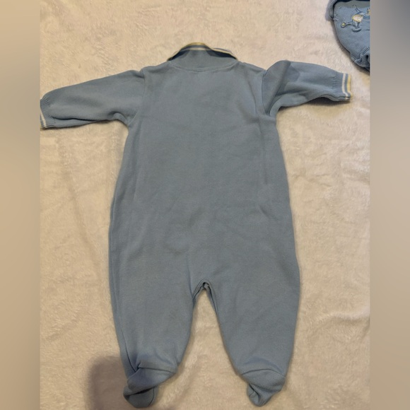 Friedknit Creations Connection Vintage 100% Cotton Blue Rocking Horse Sleeper - Picture 4 of 6